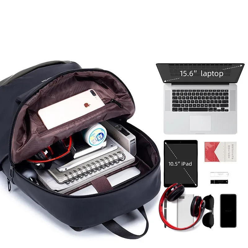 sac d'école pour homme, sac à dos pour ordinateur portable, sacs de jour de sport, sacs initiés étanches, antivol, grande capacité, sac de voyage pour lapmédication 15"