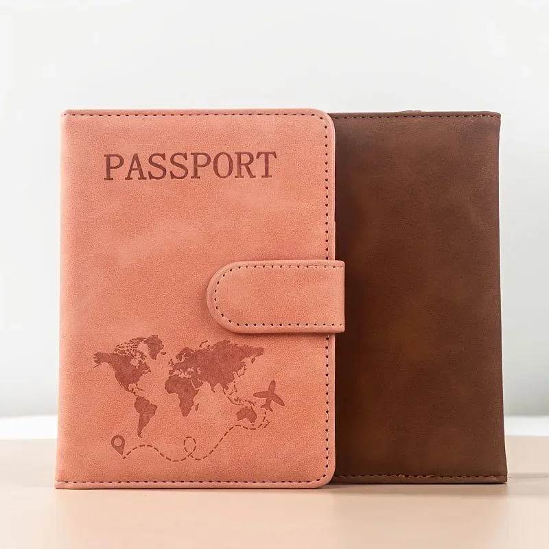 porte-passeport multifonction anti-rfid, portefeuille, porte-carte d'identité, fabriqué en cuir synthétique pu, housses de passeport