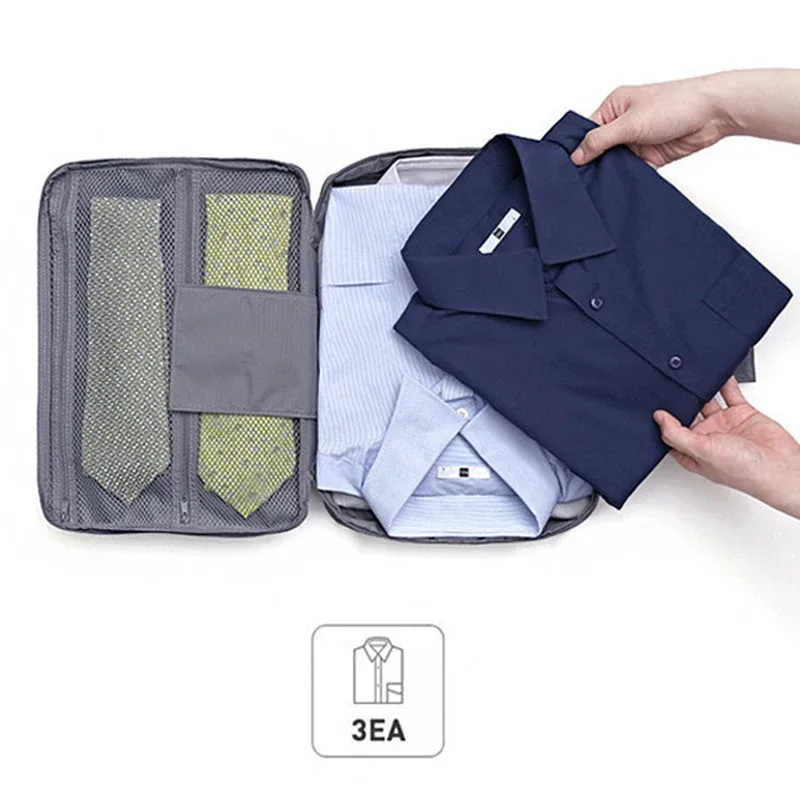 sac de voyage pour chemises, sac pour cravates, sac de rangement multifonctionnel pour voyages d'affaires, sac organisateur de vêtements