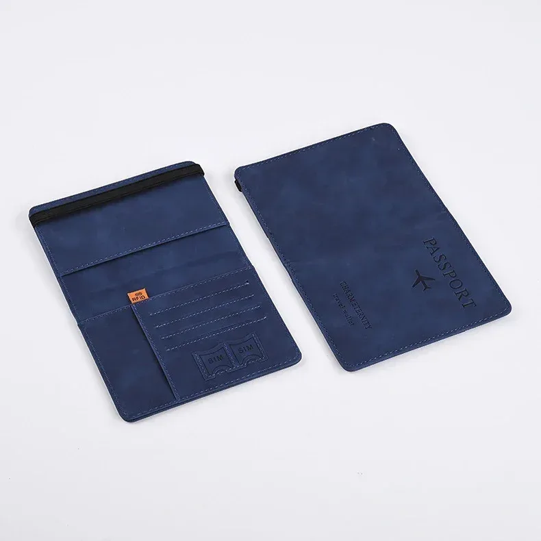 portefeuille en cuir pu pour homme, porte-cartes de visite, porte-passeport de voyage, sac à main pour homme, accessoires de voyage