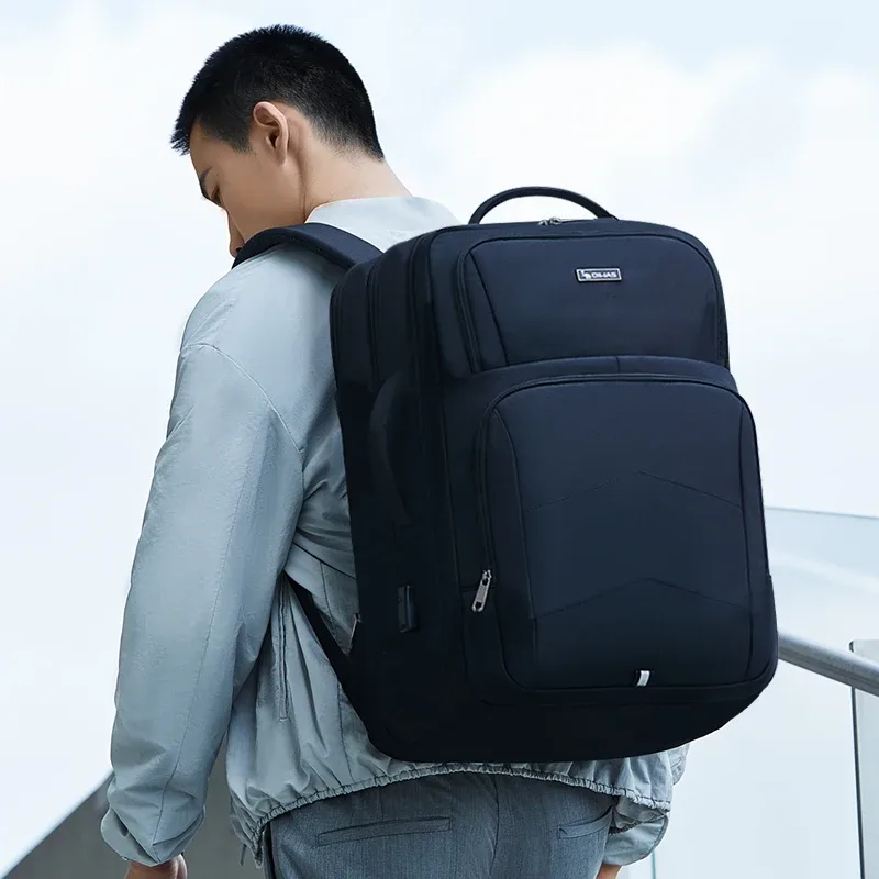 sac à dos pour ordinateur portable oiwas de grande capacité, extensible, avec port de chargement usb, 17,3 pouces, étanche, sac de voyage d'affaires pour hommes et femmes