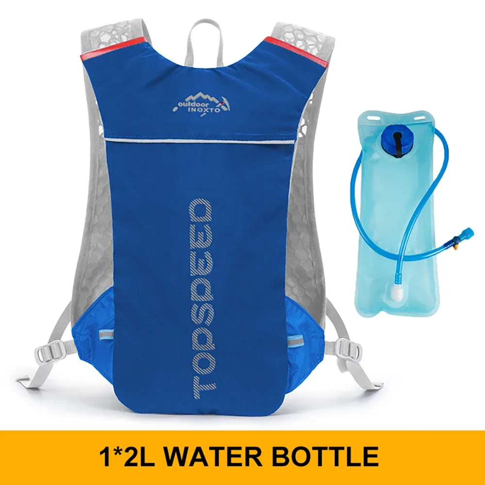 sac à dos ultraléger pour hommes, 5l, pour course en plein air, gilet d'hydratation, jogging, respirant, pour marathon, vélo, bouteille d'eau, 500ml