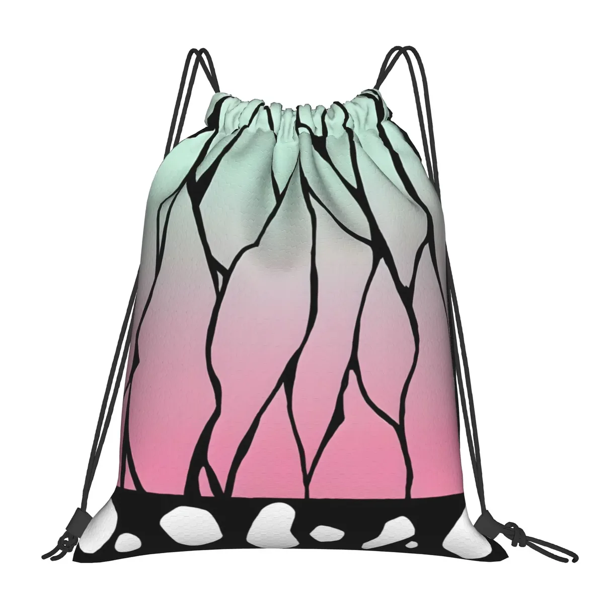 sac à dos avec cordon de serrage imprimé shinobu kocho cloak demon slayer, sac de rangement pour hommes et femmes, sac de voyage pour adolescents, 1 pièce