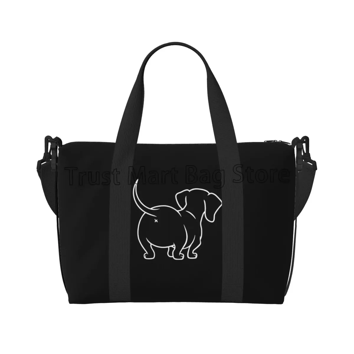 sac de sport personnalisé durable unisexe, sacs de voyage mignons, grands sacs d'entraînement, sac de week-end, sac de nuit, salle de sport, chiens teckel