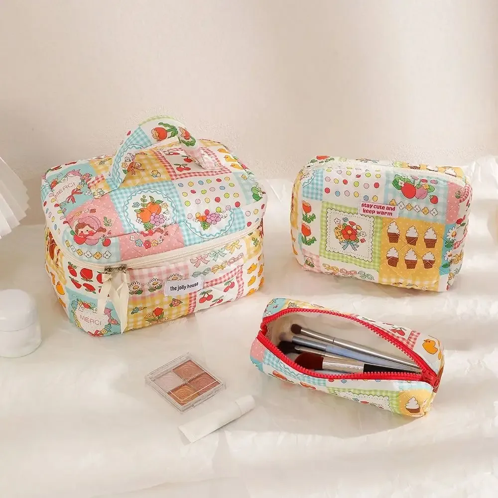 trousse de maquillage de grande capacité, trousse de rangement cosmétique, trousse de toilette à fermeture éclair, trousse de lavage des poudres, trousse de voyage