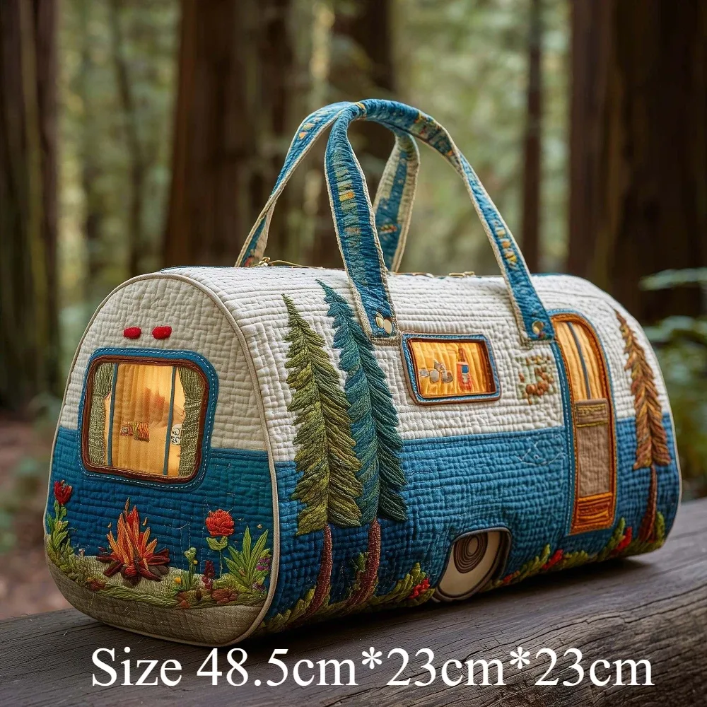 sac de voyage matelassé fait main, vintage, artistique, sac de voyage de style bohème, sac de week-end pour hommes et femmes, camping, randonnée, voyage en voiture