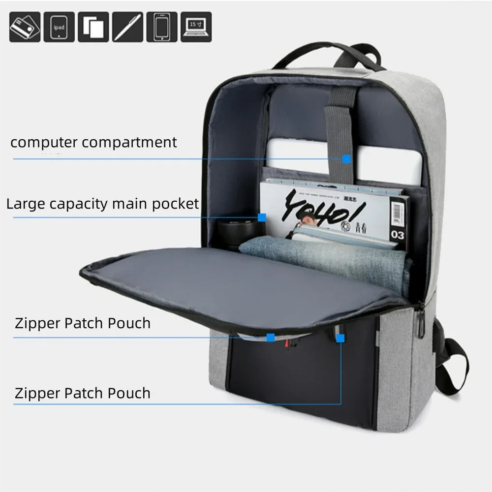 sac à dos d'affaires étanche hommes usb sacs à dos d'école 15.6 pouces sac à dos pour ordinateur portable grande capacité sacs à dos pour hommes sac à dos sacs