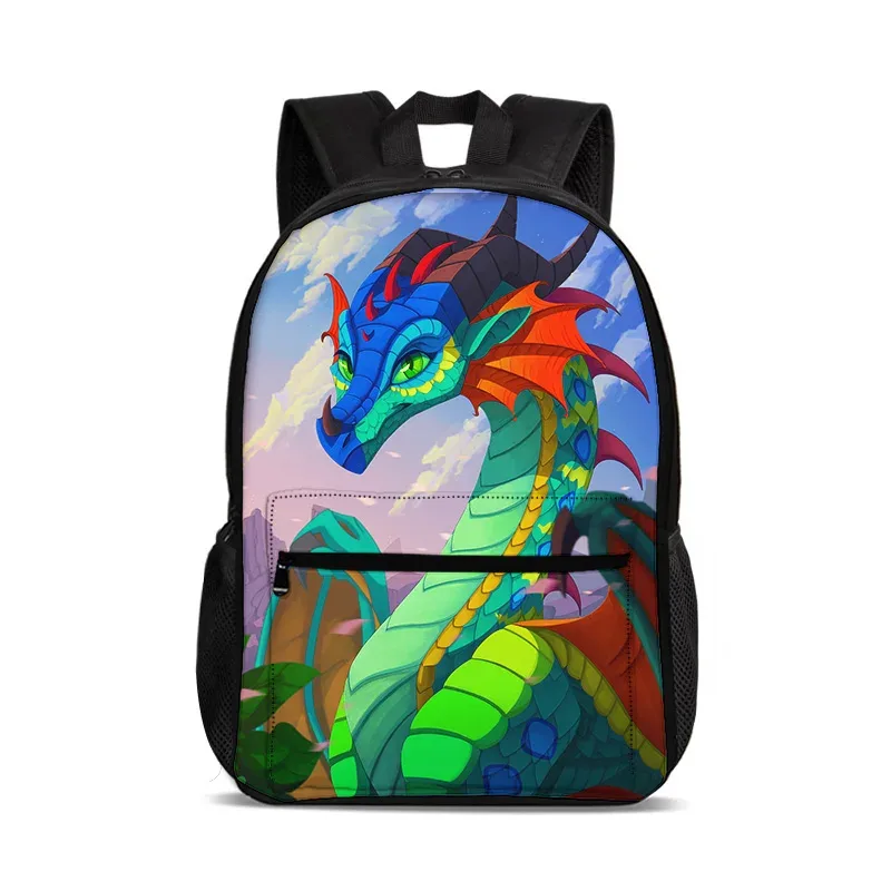 sac à dos pour ordinateur portable wings of fire, grande capacité, imprimé dessin animé, pour garçons et filles de l'école primaire, style polyvalent et tendance