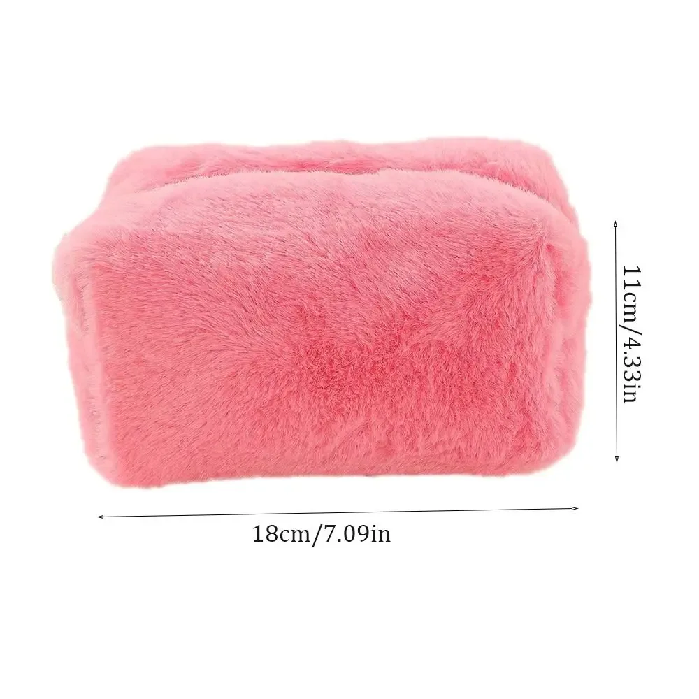 trousse de maquillage à imprimé léopard à la mode, trousse de toilette à fermeture éclair, sac cosmétique de voyage en peluche portable, grande capacité, haute qualité