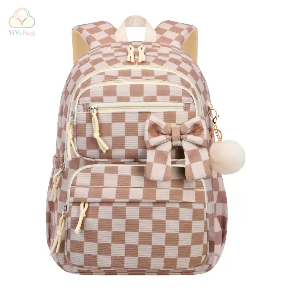 sac à dos d'école à motif cerise daisy, trousse à crayons, sac à main, ensemble de trois pièces, pour garçons, filles, adolescents, tendance, sac à dos de haute qualité