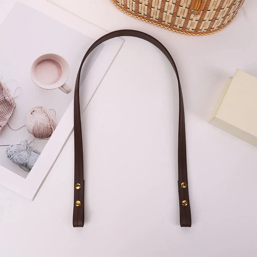 2 pièces couleur unie détachable en cuir pu sac ceinture bricolage poignée de remplacement sacs à bandoulière accessoires sac à main bande sangle bande poignée