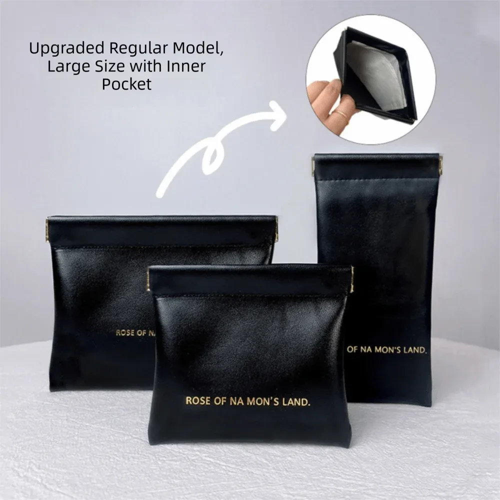 sac à maquillage tendance avec pochette intérieure, trousse de toilette simple et portable, mini sac à bijoux en pu pour femmes et filles
