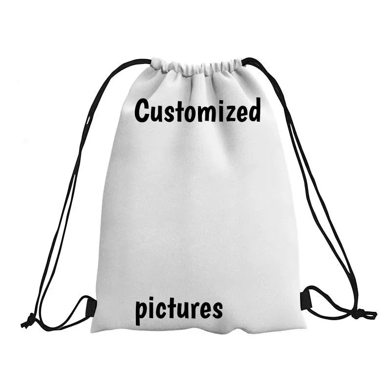 sac à dos de sport personnalisé avec cordon de serrage, sac de sport pour femmes et hommes, sac à dos de shopping avec photo personnalisée