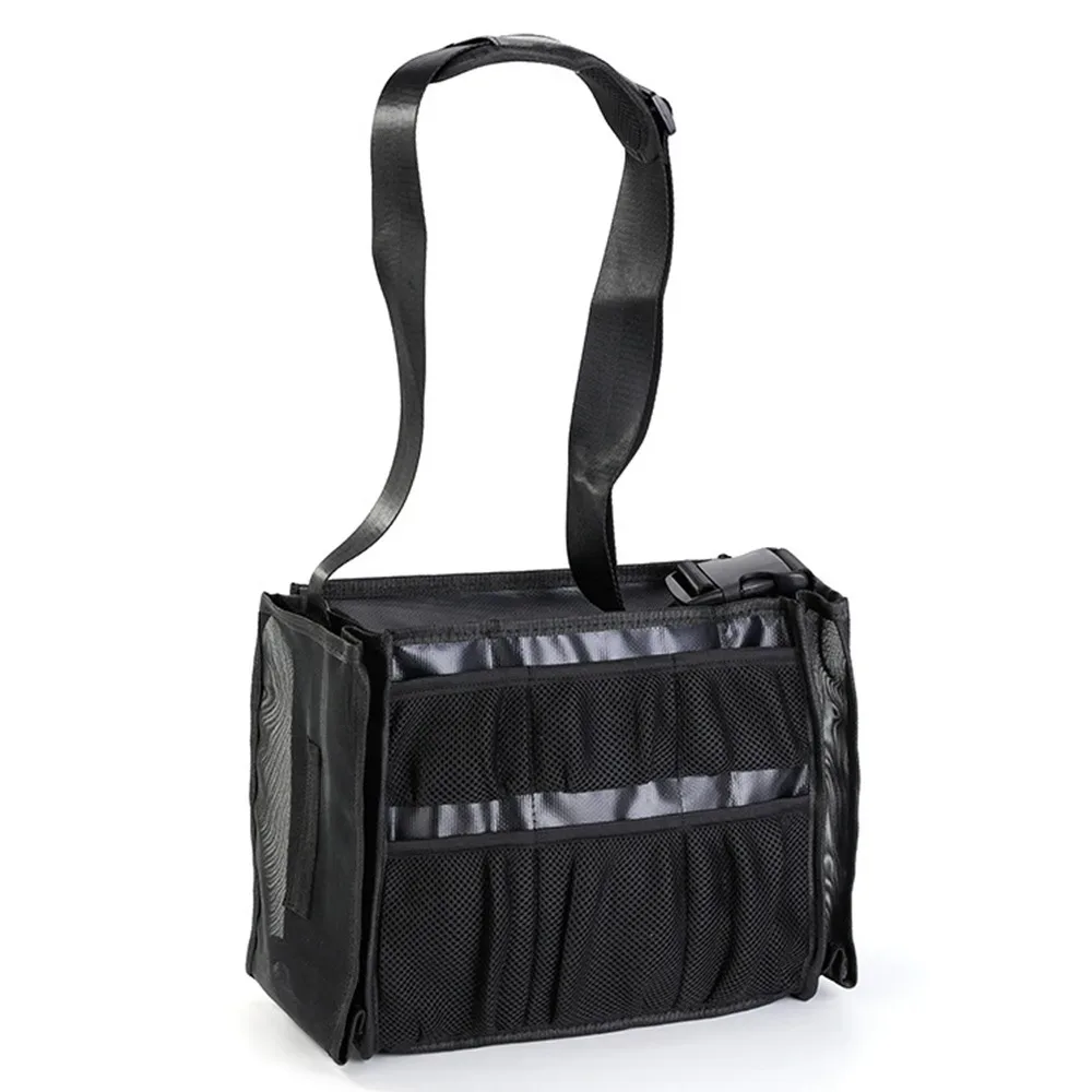 sac de rangement pour pinceaux cosmétiques grande capacité, multifonction, résistant à l'usure, sac de coiffeur, couleur noire, sac de barbier portable décontracté