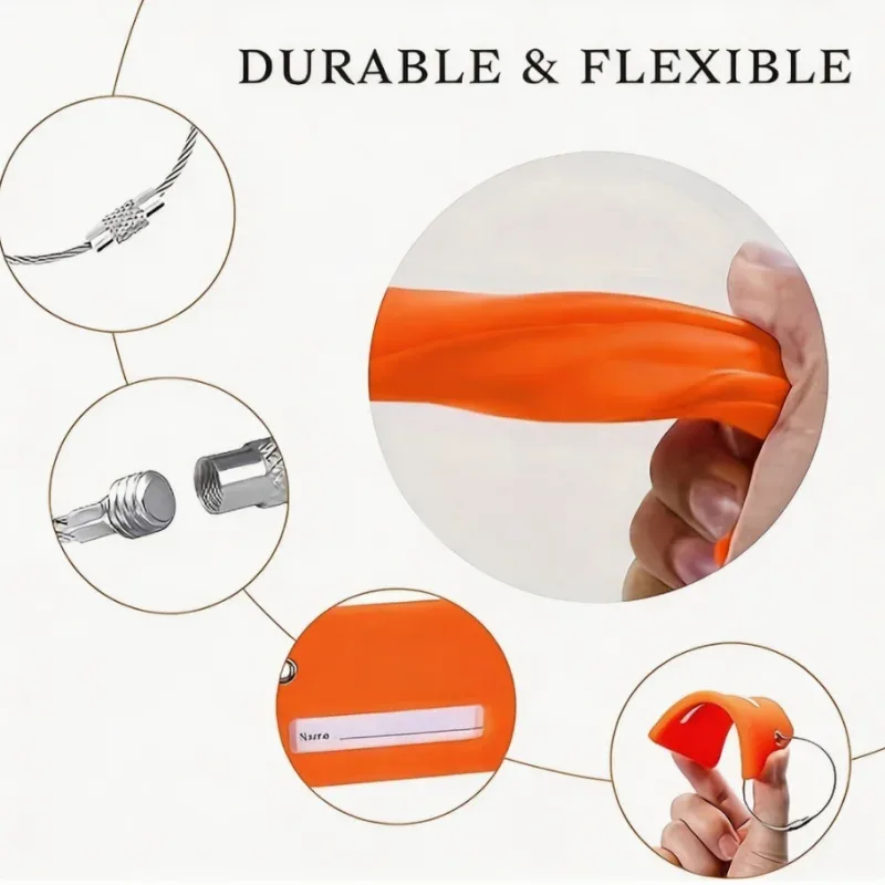 étiquette de bagage en silicone pour voyage, motif avion, étiquette suspendue en caoutchouc souple, étiquette nominative pour sac à dos d'étudiant