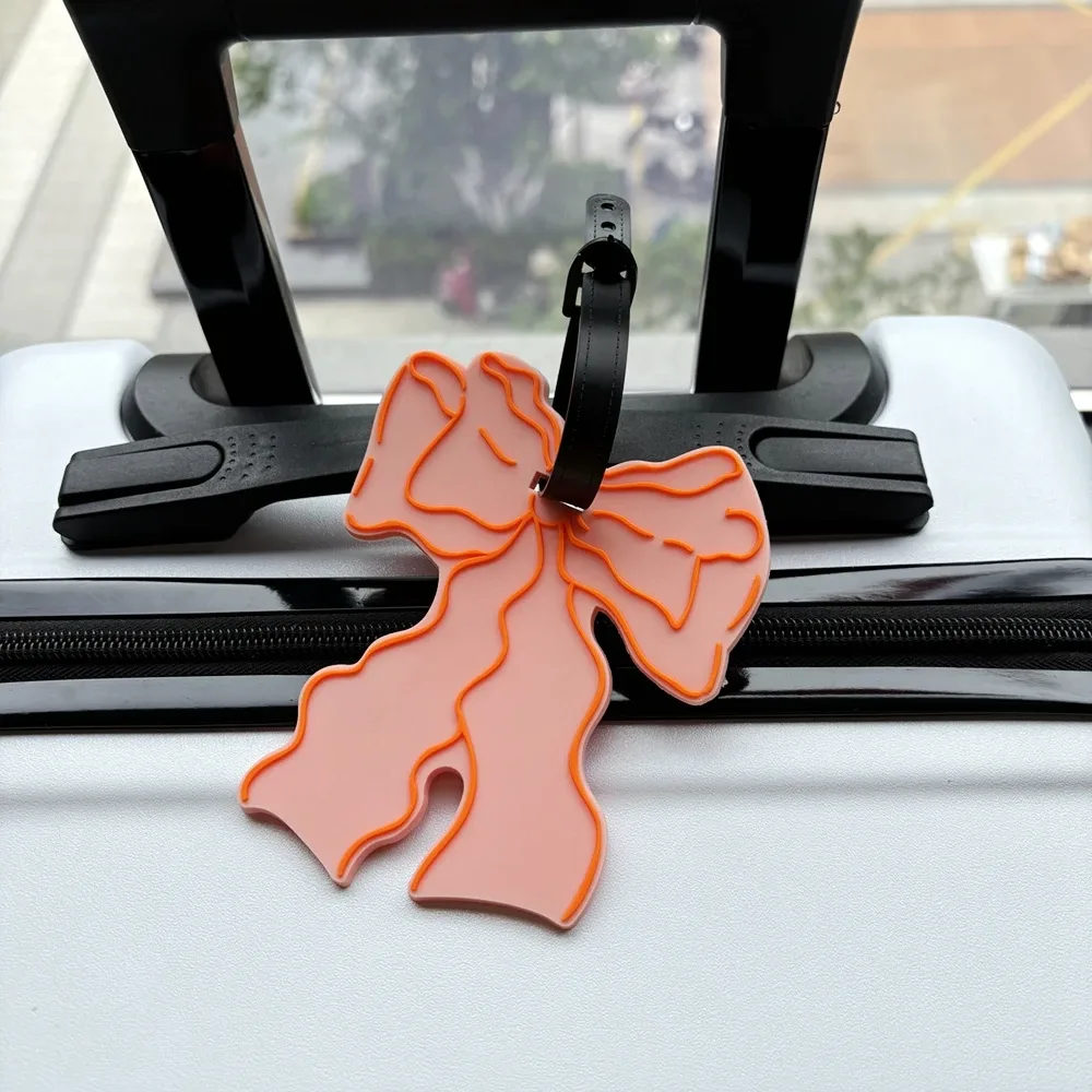 1 pièce étiquette de bagage style coquille avec pendentif, anti-perte, pour sac, avec espace d'écriture pour les informations, accessoire anti-perte
