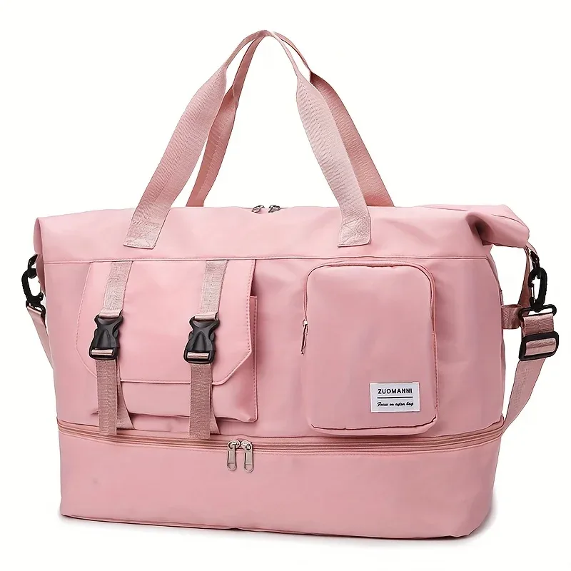 sac de voyage à grande capacité pour femmes, sac de week-end pour la nuit avec compartiment à chaussures, sac de sport avec poche étanche