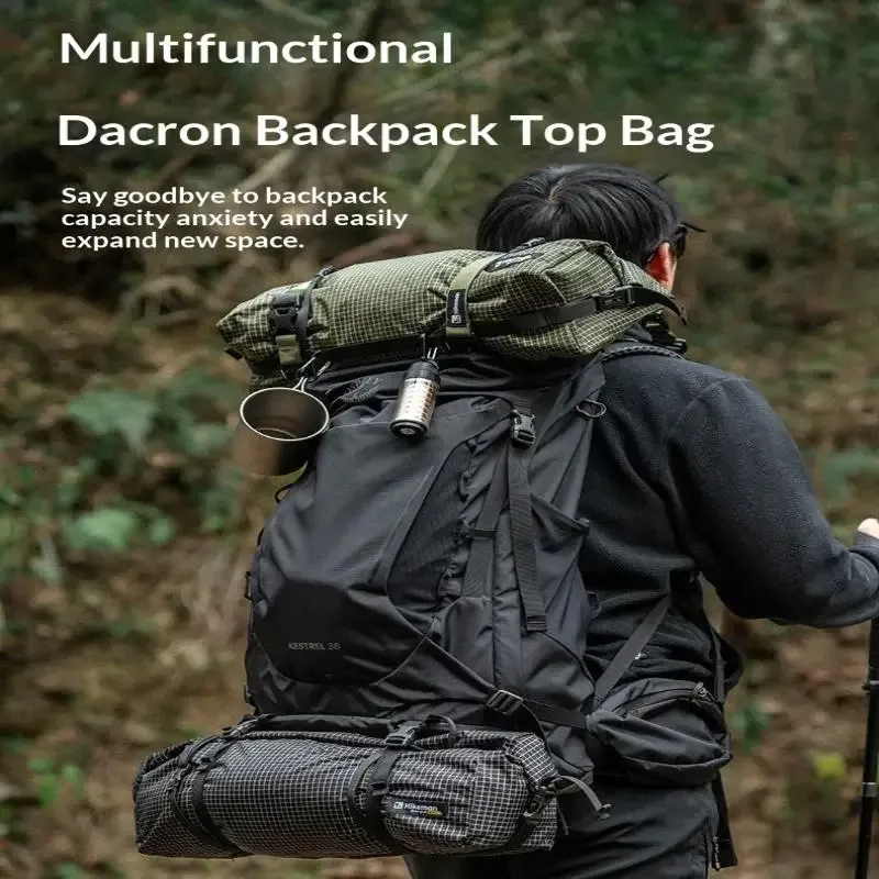 Sac à dos multifonctionnel en dacron avec rangement extensible léger, parfait pour la randonnée, le camping et la randonnée à dos.