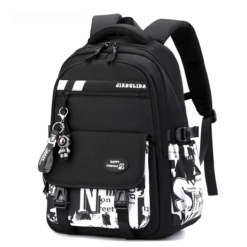 sac à dos de voyage léger grande capacité pour enfants, adolescents et collégiens, noir