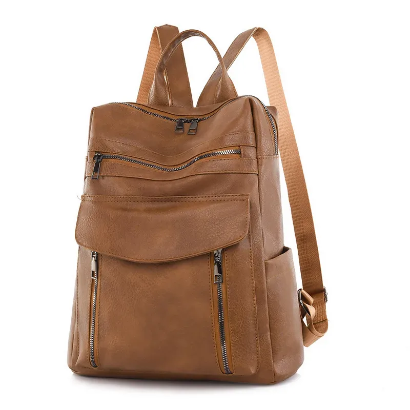 nouveauté ordinateur portable en cuir pu sac à dos pour femmes hommes sac à dos mode voyage sac à dos sac à main pour voyage collège travail