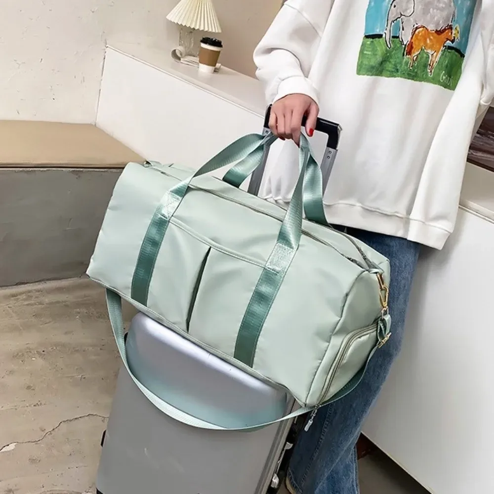 oxford – sac de voyage pour bagages, sac de sport en nylon multicouche pour courtes distance avec compartiment à chaussures, sac à main de grande capacité de couleur unie