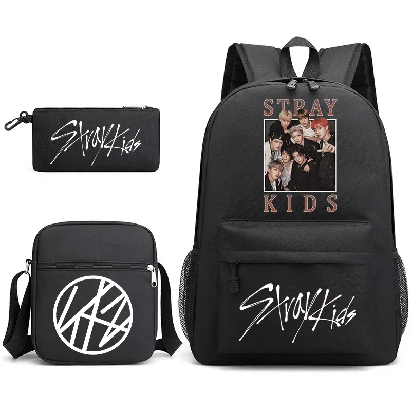 sac à dos kpop straykids, sac d'école, sac à bandoulière, trousse à crayons, cadeau pour enfants et étudiants