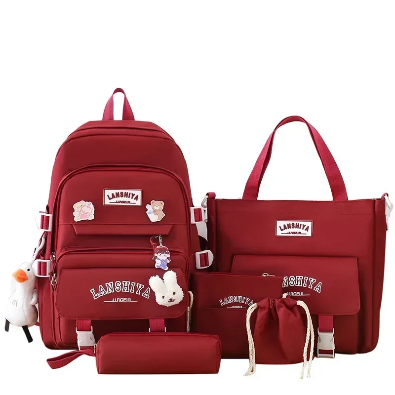 forêt japonais coréen harajuku étudiant sac à dos lycée femme grande capacité mode loisirs voyage nouveau style pendentif gratuit