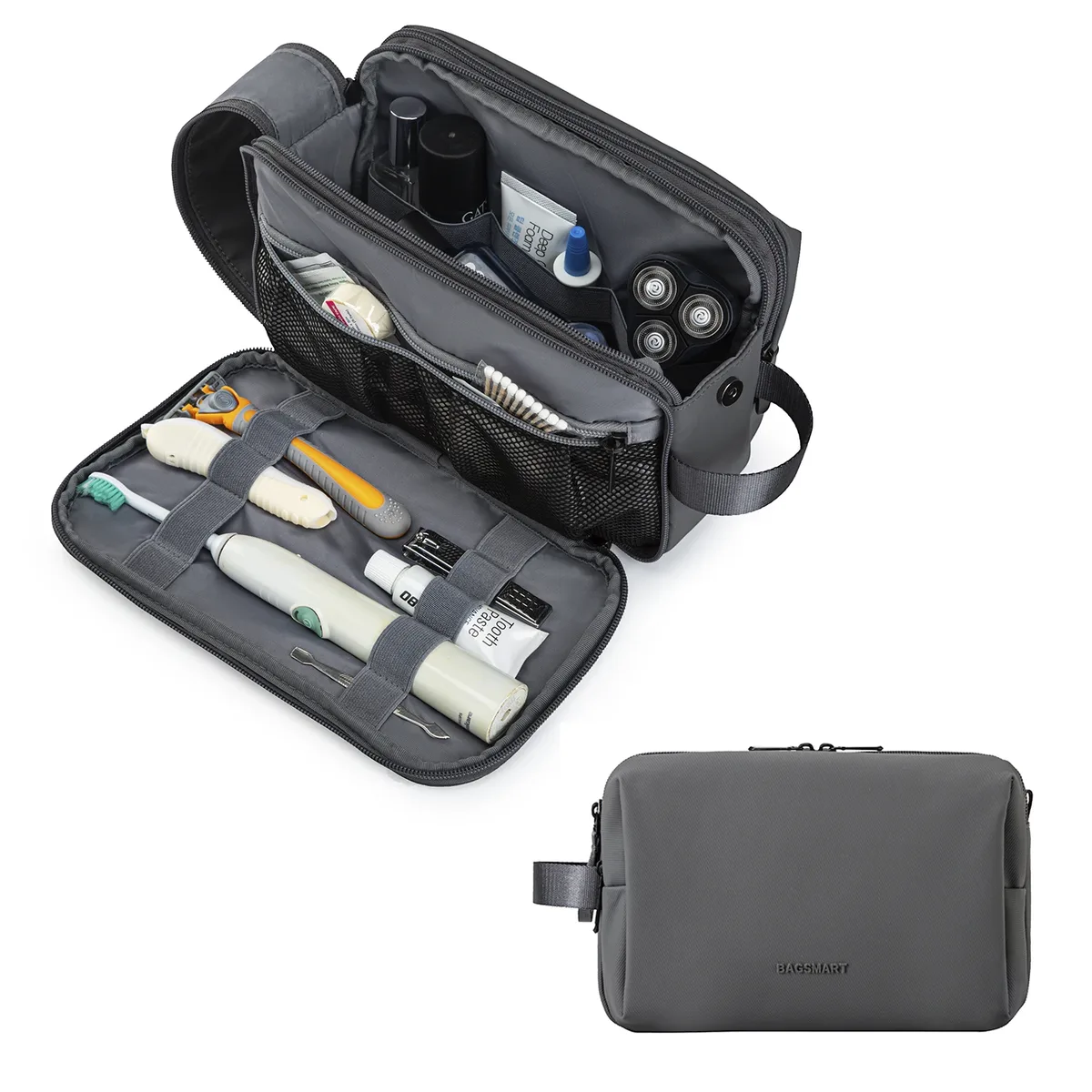 bagsmart – trousse à cosmétiques pour femmes, kit dopp étanche pour voyage, trousse de toilette légère pour hommes, trousse de maquillage, nécessaire de voyage