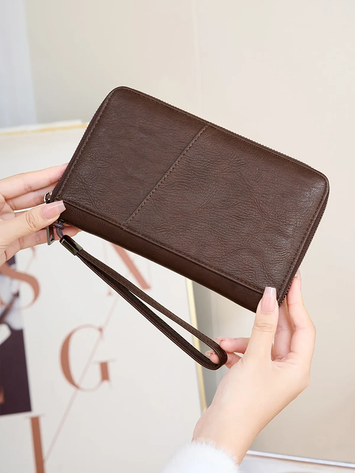 nouveau portefeuille de voyage multifonctionnel en cuir pu pour hommes et femmes, porte-cartes anti-rfid, anti-vol, sac de rangement