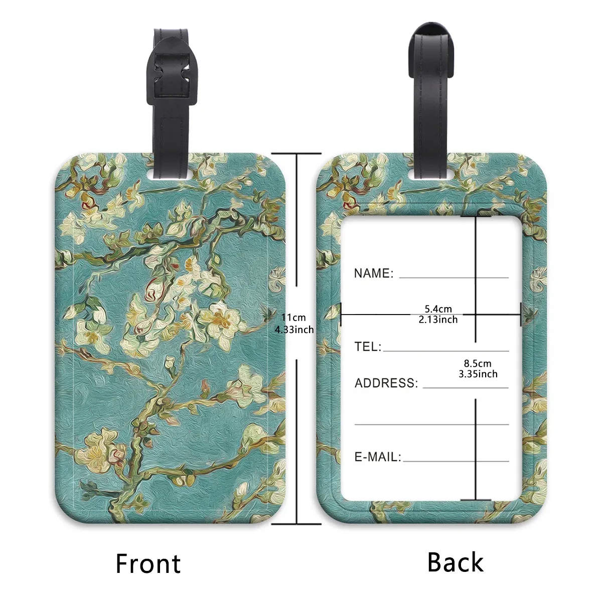 peinture à l'huile étiquettes de bagages valise id adresse porte-nom étiquette de bagage voyage embarquement portable valise accessoires