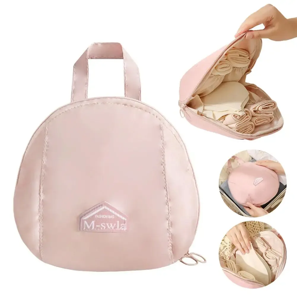Sac de rangement pour sous-vêtements de voyage, pochette de rangement 3D pour soutien-gorge, étui portable pour lingerie, pour voyage, randonnée, poche discrète pour femmes