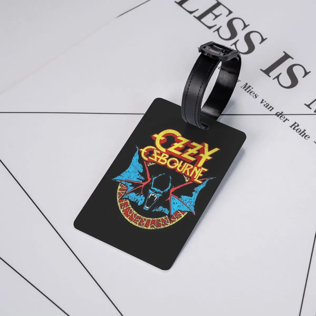 Étiquettes à bagages Ozzy Osbourne Rock Band Heavy Metal, accessoires pour valises, étiquette de bagage de voyage, porte-étiquette d'embarquement, porte-nom, adresse