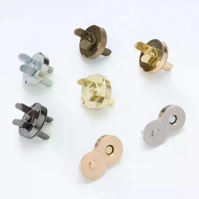 lot de 10 boutons-pression magnétiques pour sac à main, sac à bandoulière en cuir, portefeuille, sans couture, fermeture à loquet, réparation, diamètre 14mm 18mm