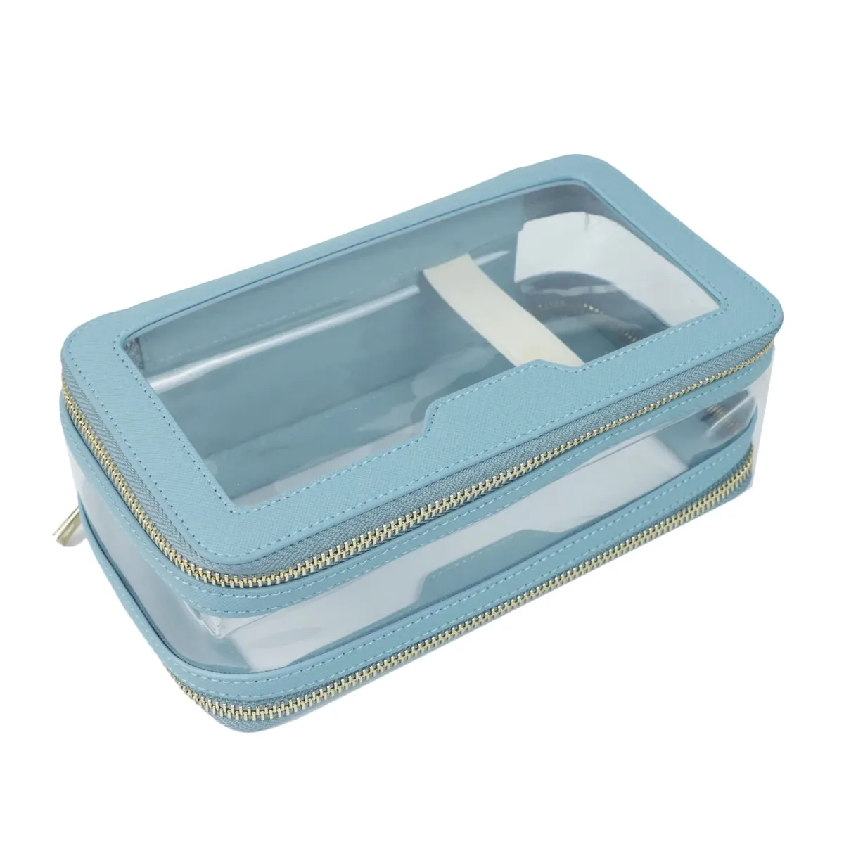 grande capacité étanche, besoin d'ordinateur portable pour voyage, sac de rangement transparent nécessaire en cuir pu