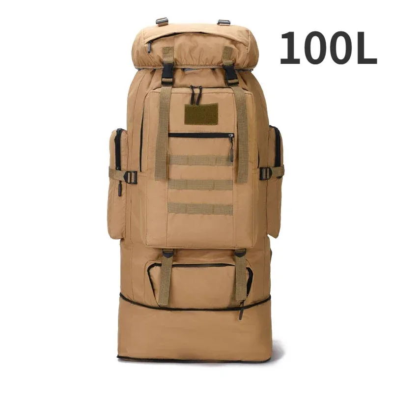 80l/100l sac d'alpinisme sac d'escalade sacs à dos tactiques grand sac à dos en plein air randonnée camping sacs de voyage