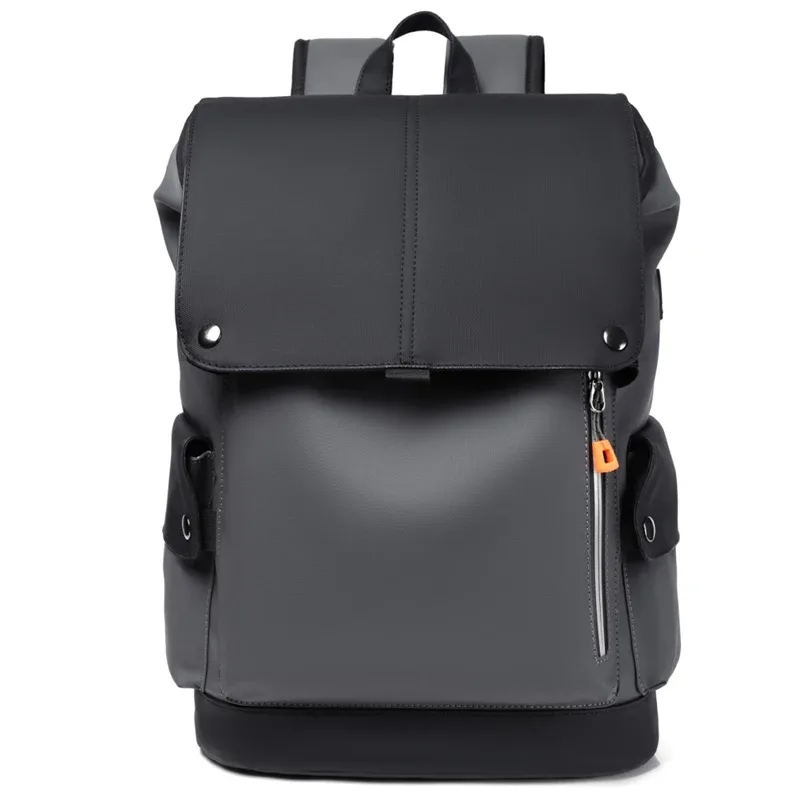 haute qualité en cuir pu étanche hommes sac à dos pour ordinateur portable grand ordinateur sac à dos pour affaires urbain homme sac à dos usb charge