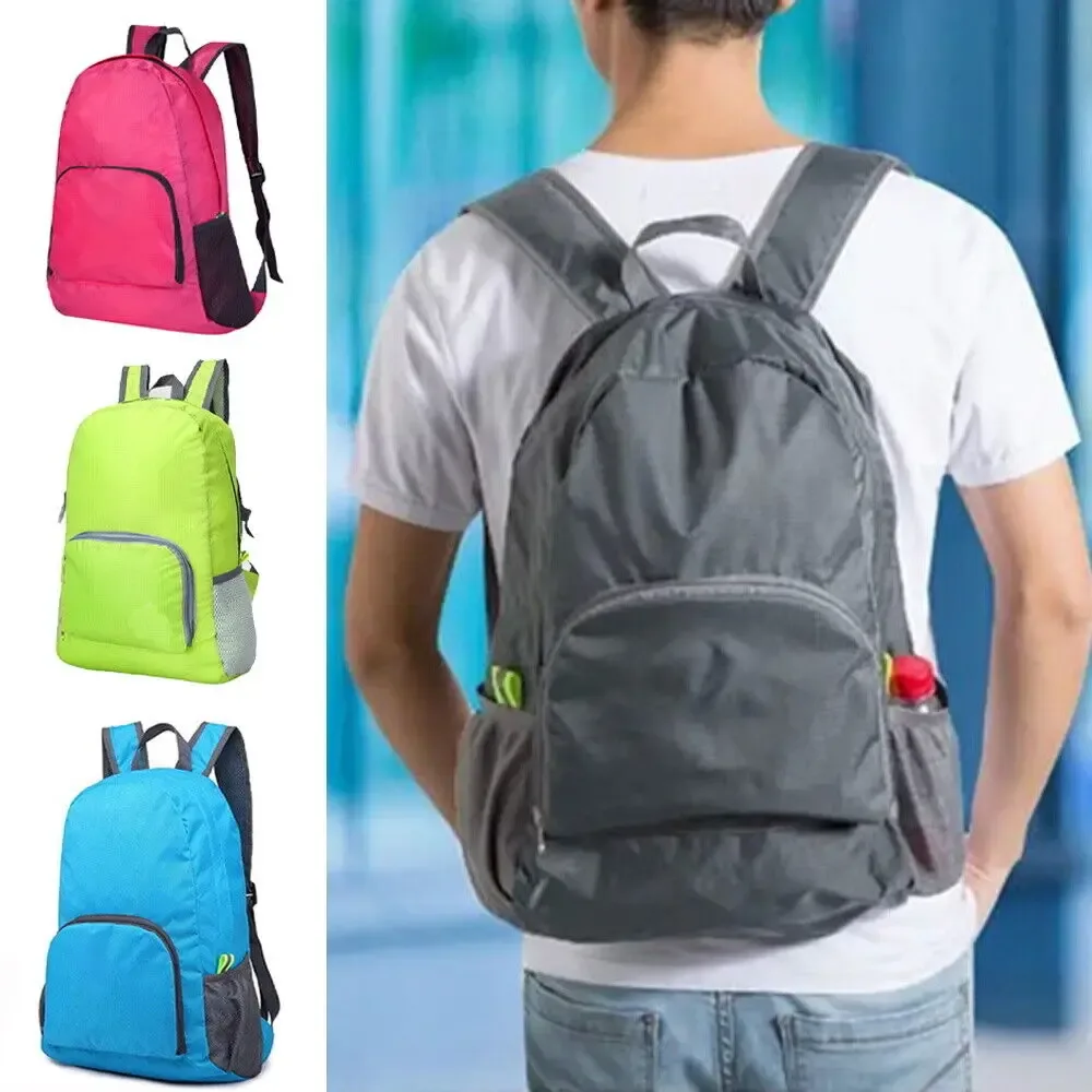 Sac à dos pliable en nylon léger pour hommes et femmes, sac à dos de voyage en plein air, cartable étudiant, sac à dos simple, nouveau