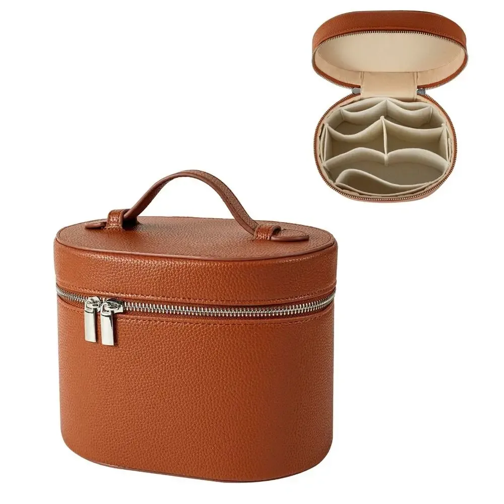 boîte à cosmétiques de grande capacité, sac de maquillage étanche en cuir pu, fermeture à glissière, boîte de rangement interne, sac organisateur de voyage