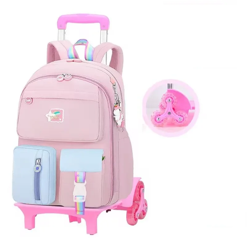 filles école chariot sac roulant sac à dos sac pour filles école sacs à roulettes roues bagages roulants sac à dos étanche filles