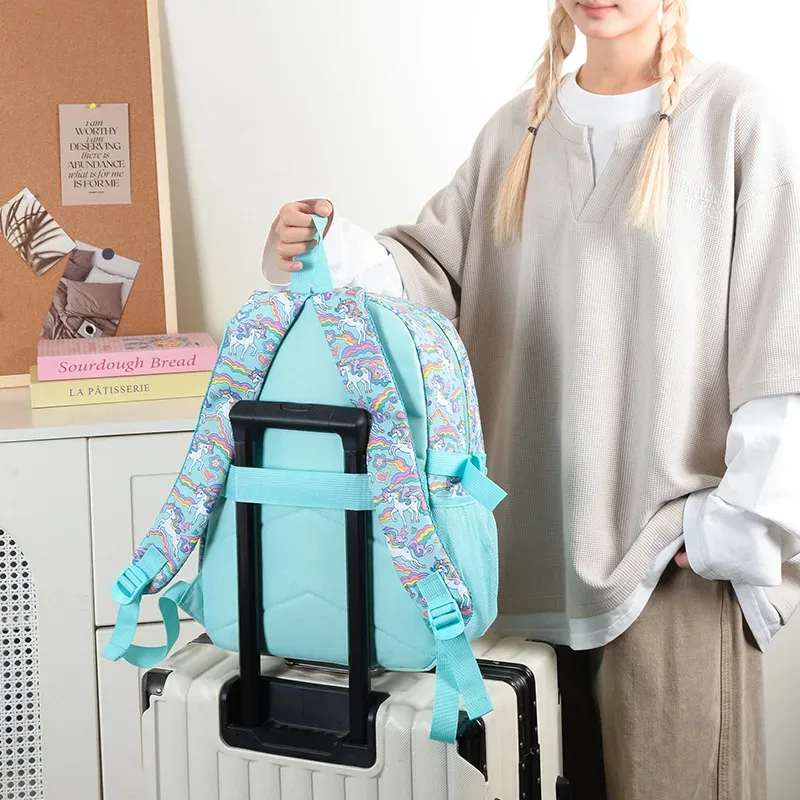 sac à dos grande capacité 2026 nouveau style pour filles du collège et du lycée, ensemble de sacs à dos à double bandoulière pour fournitures scolaires