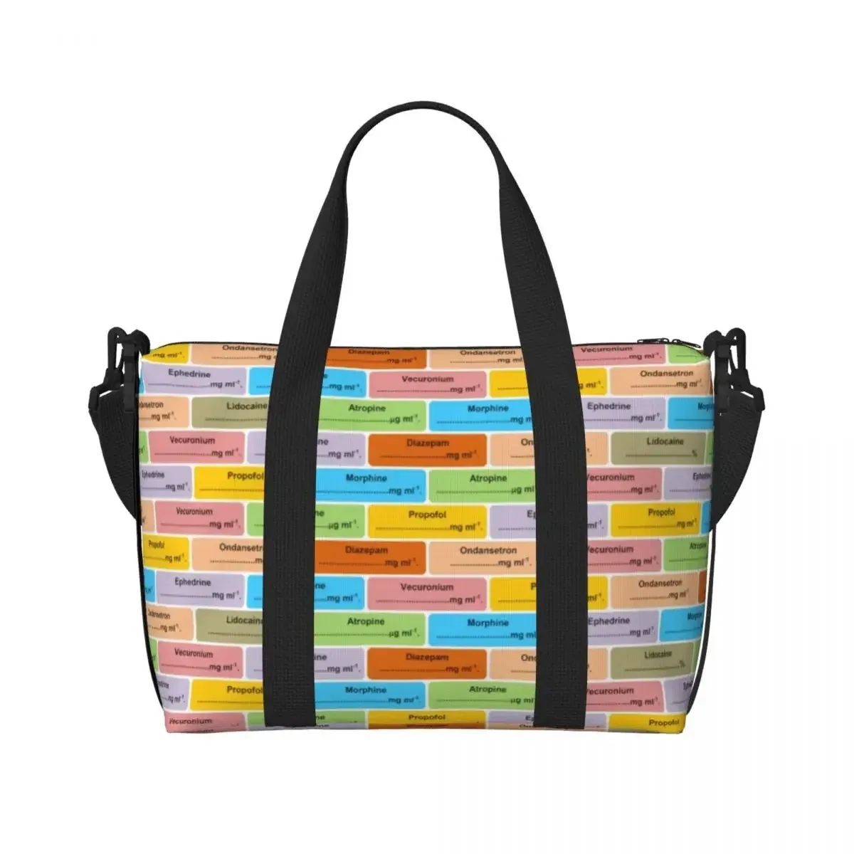 sac fourre-tout de plage pour infirmières, motif d'allaitement, pour femmes, soins de santé, grand compartiment, sacs de voyage de plage