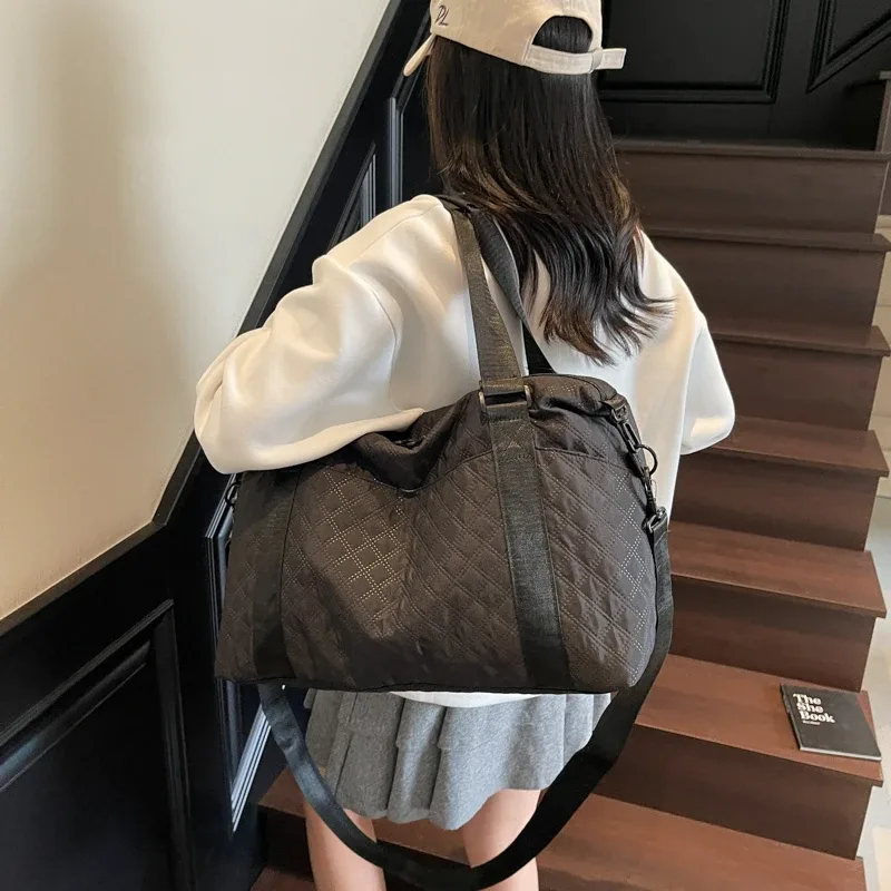 sac de voyage étanche en plein air de grande capacité, sac à main de bagage pour femmes, sac à bandoulière en nylon pour hommes, sac de sport, sacs à bandoulière