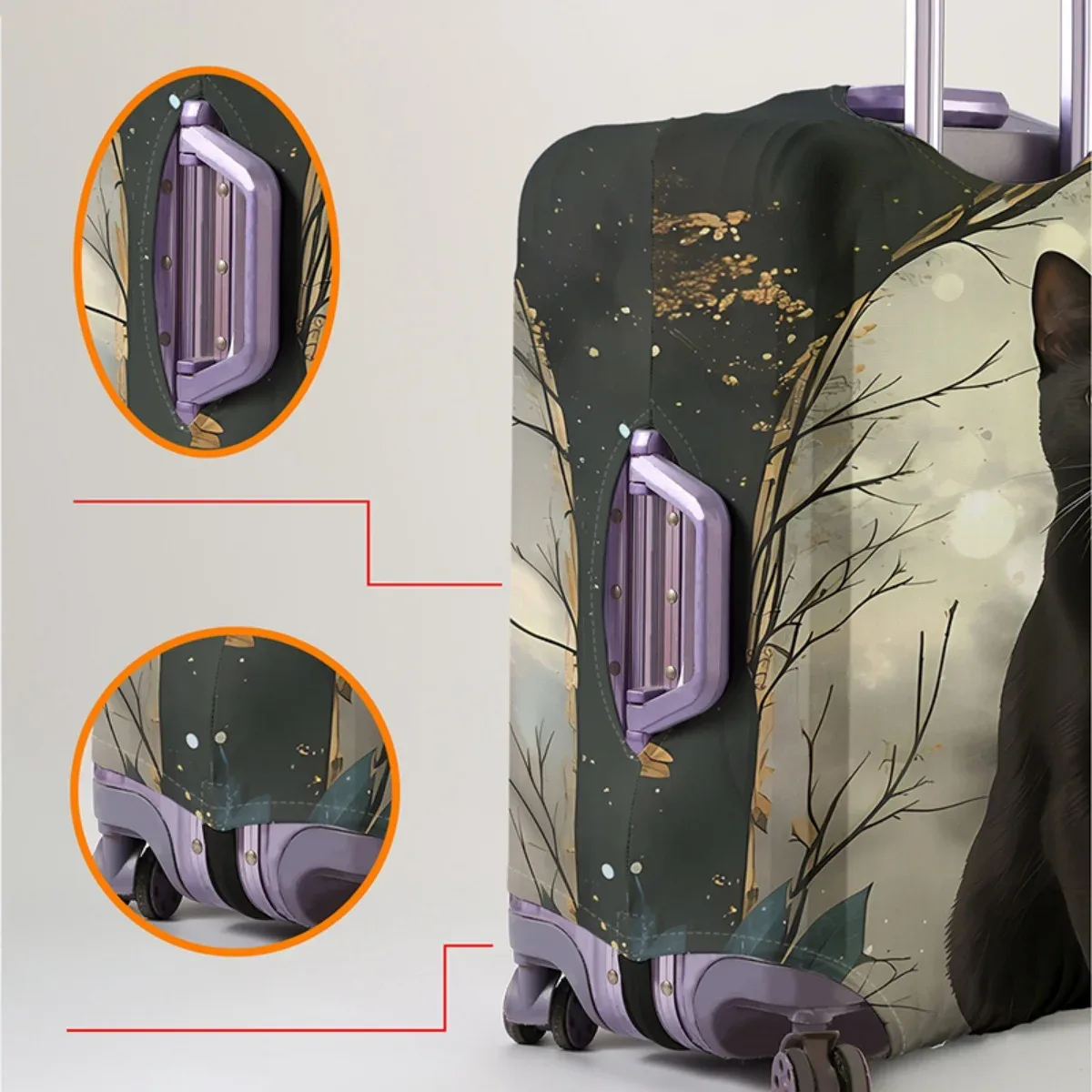 housse de protection pour bagages avec imprimé de dessin animé