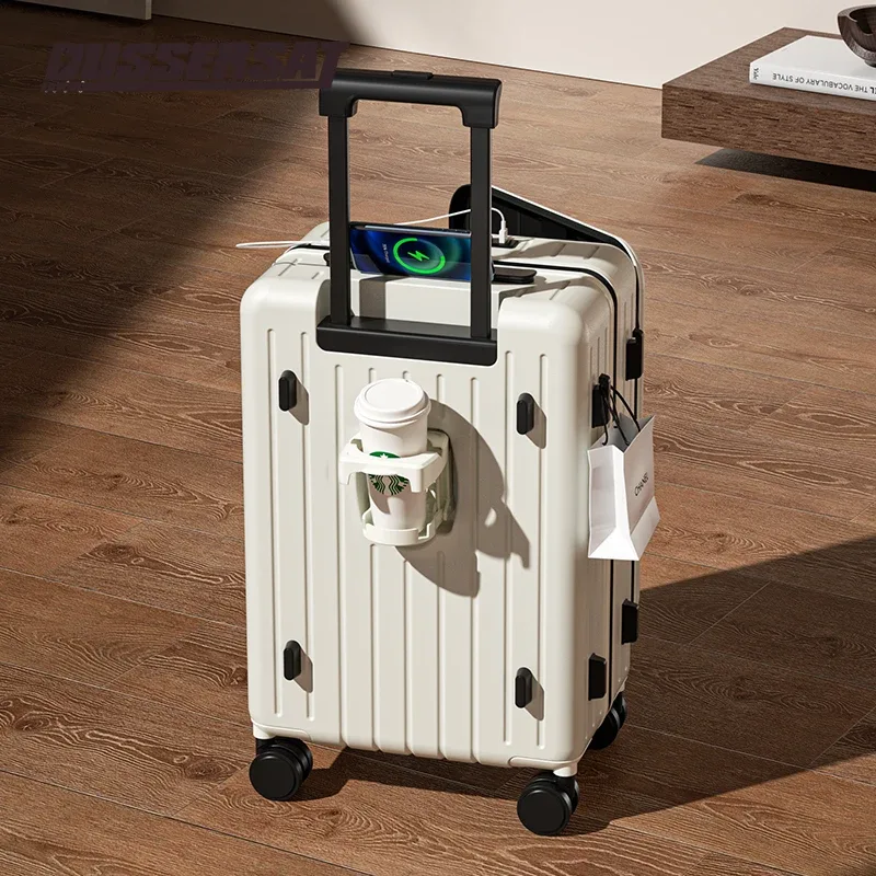 nouvelle valise ouverte avant cabane boîtier de chariot 20/24/26 pouces cadre de haute qualité valise de grande capacité étui de voyage pour hommes et femmes