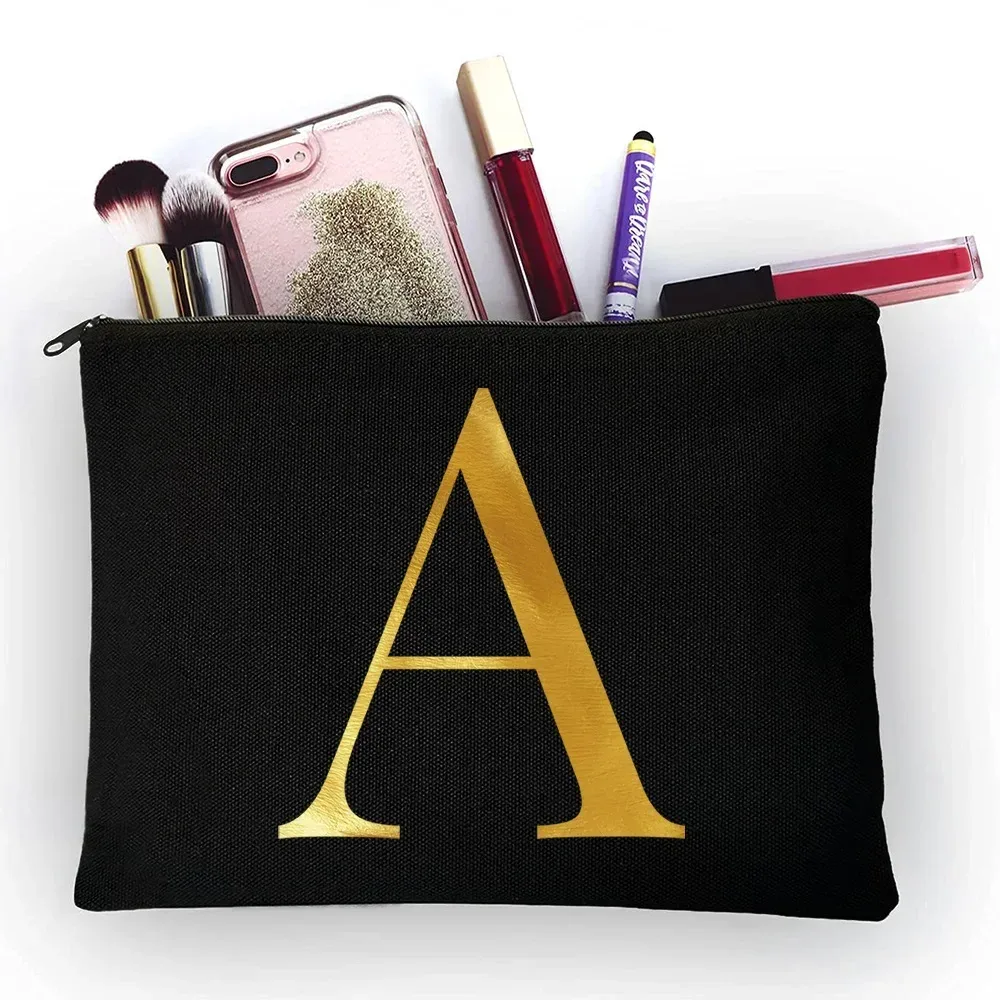 sacs à cosmétiques pour femmes, 26 lettres imprimées, jolis sacs à main de rangement portables de voyage décontractés, trousse de maquillage, trousse de toilette, offre spéciale