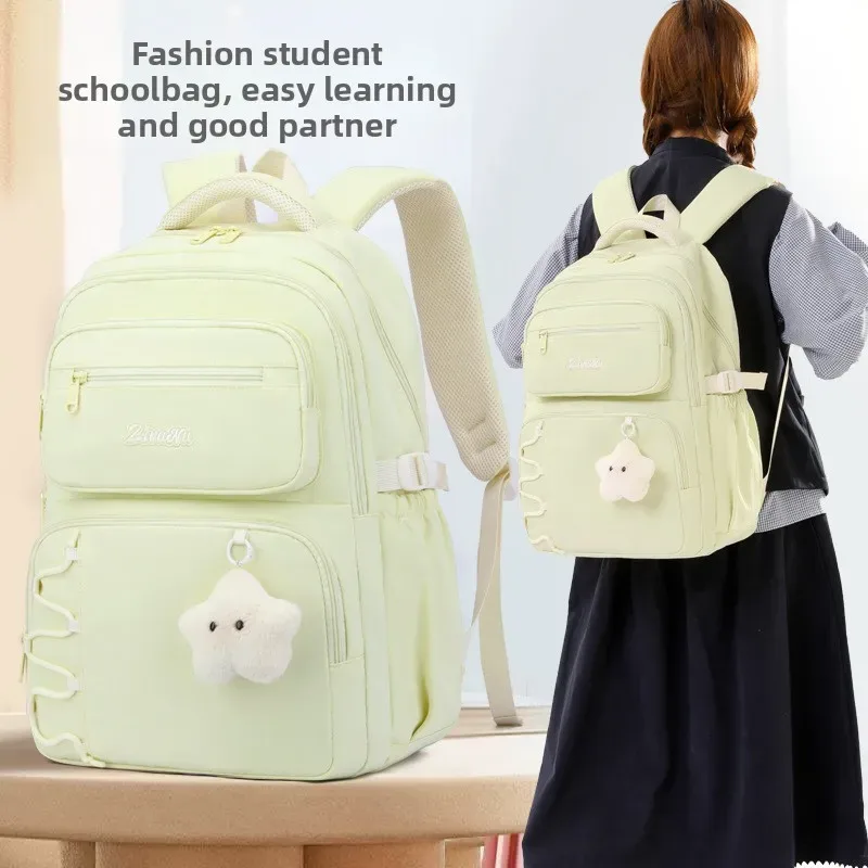 sac à dos scolaire mignon pour filles, sac à dos tendance pour l'école, sacs à dos légers de grande capacité pour adolescentes