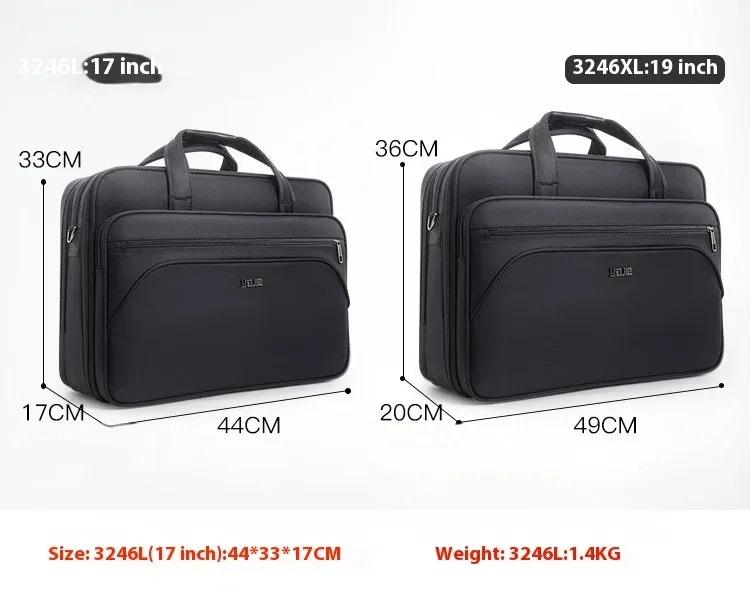 grands porte-documents pour hommes, fourre-tout en toile, 15.6 pouces, 17 pouces, 19 pouces, étui pour ordinateur portable, sacs de travail, sacoche de bureau