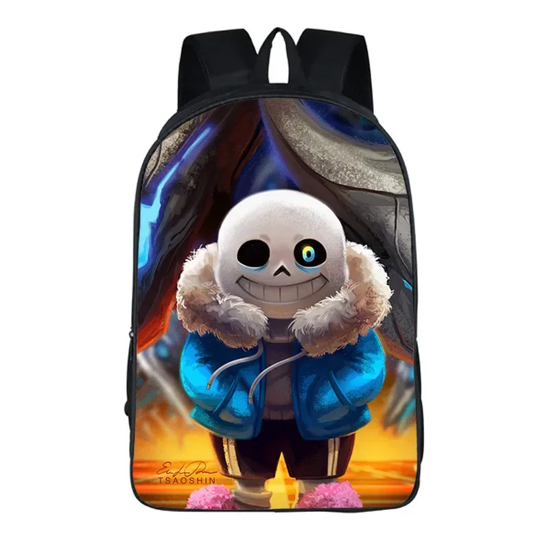 undertale dessin animé sac à dos sac d'école 40 cm/15.7 pouces sac à dos livre sacs ordinateur sac à dos pour garçon fille meilleur cadeau