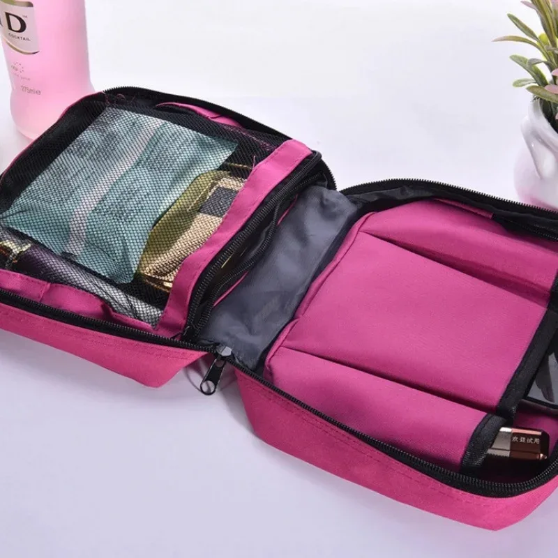 sac de toilette de voyage suspendu pour femmes, grande capacité, imperméable, organiseur de maquillage, sac de rangement de voyage pliable et portable
