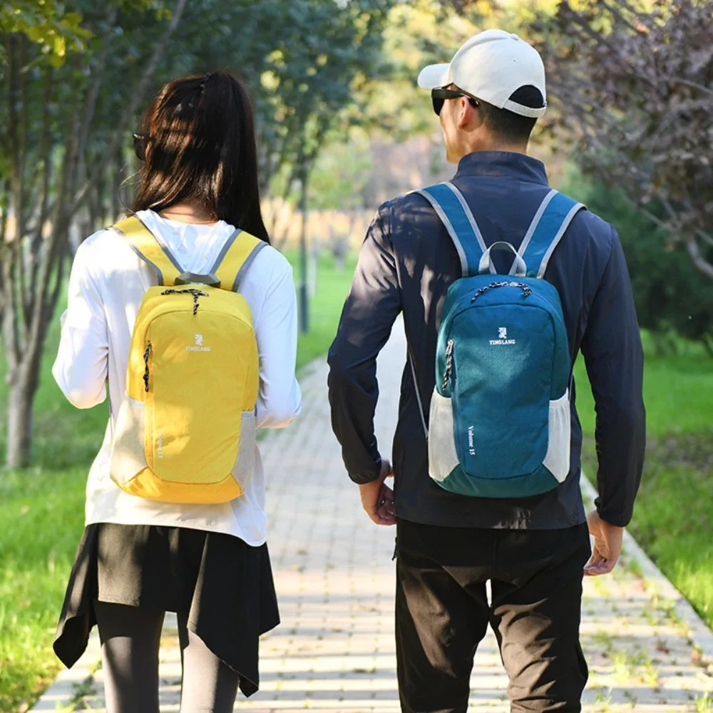 Sac de camping en nylon 15L, grande capacité, ultraléger, sac à dos de sport, sac à dos de randonnée décontracté et portable pour l'extérieur